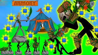 MAX UPGRADE LEAF ARMOUR KILL ALL TROUPS FINAL BOSS | STICK WAR LEGACY