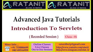 Advanced Java Tutorials || Introduction To Servlets || by Mr.Ratan || class-01