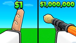 $1 Weapon VS $1,000,000 GOD Weapon In Roblox Bedwars!!