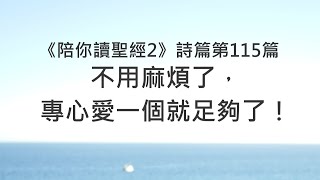 不用麻煩了，專心愛一個就足夠了！《詩篇115》｜陪你讀聖經2