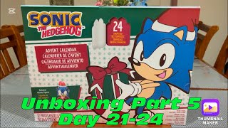 Sonic the Hedgehog advent calendar Unboxing part 5 (Day 21-24)