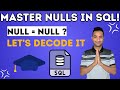 Working with SQL NULL values | Null Handling Functions