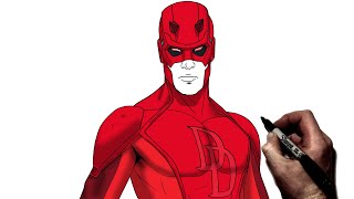 How To Draw Daredevil | Step By Step | Marvel