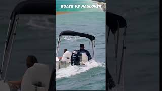 Dog Get Soaked | Boats vs Haulover Inlet #shorts #waves #boat #boating #hauloverinlet