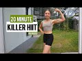 20 MIN STANDING HIIT ADVANCED: No Equipment,No Repeat: Sweaty Calorie Burner🔥 Full Body Home Workout