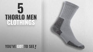 Top 10 Thorlo Men Clothings [ Winter 2018 ]: TThorlos Thick Padded Crew Socks Gray L