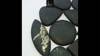 Natural Black Shungite Cabochon Gemstone, Shungite Stone,  Shungite Gemstone, Shungite for jewelry.