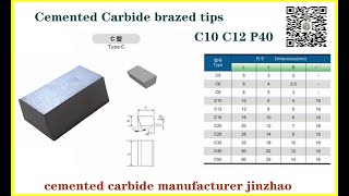 carbide brazed tips C10  C12  P40  lathe tool