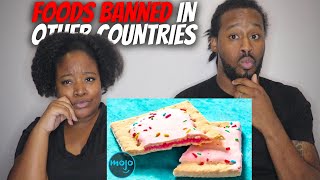 American Couple Reacts "Top 10 American Foods that are Banned in Other Countries"