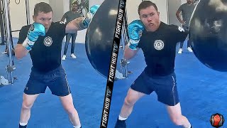 MEXICAN BEAST UNLEASHED - CANELO ALVAREZ DROPPING BOMBS ON THE AQUA BAG DURING WORKOUT