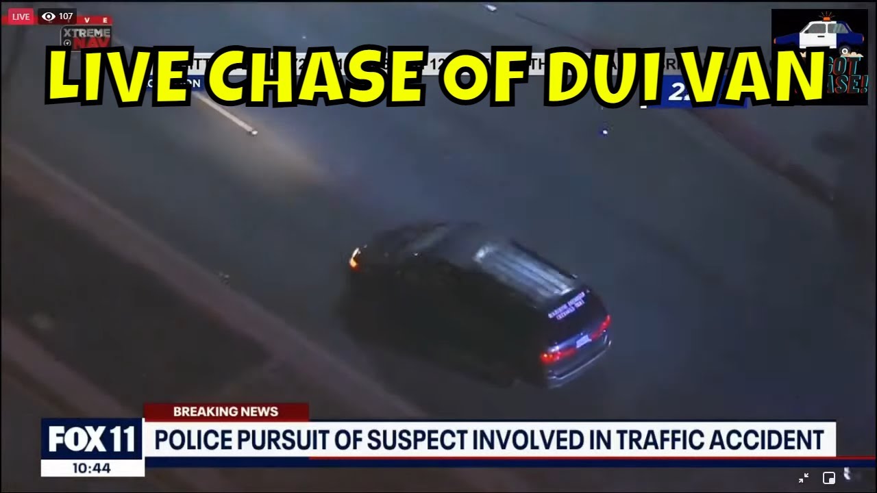 LIVE POLICE CHASE IN LA OF A DUI SUSPECT - YouTube