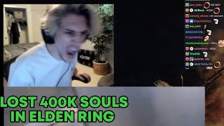 xQc losses 400k souls in Elden Ring and rages upon it
