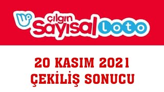 Çılgın Sayısal Loto Çekiliş Sonuçları 20 Kasım 2021