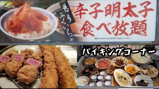 【大阪府河内長野市】ワサビ醤油で食べる牛ヘレカツ最高で～す。バイキング形式の食べ放題が9種類。これまた最高で～す。