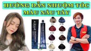 BÀI 7. HƯỚNG DẪN NHUỘM MÀU TÓC NÂU TÂY ĐƠN GIẢN . Hướng dẫn tự pha màu nhuộm tóc tại nhà . Toro pan