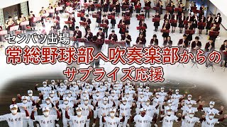 【高校野球】圧巻!!常総学院野球部へ吹奏楽部からのサプライズ応援【日刊スポーツ】