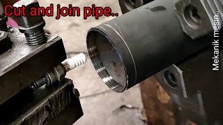 Memotong dan Menyambung Pipa Propeller Shaft dengan Busi Bekas | Cutting \u0026 Join Pipe