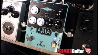 NAMM '18 - Keeley Aria Compressor/Overdrive and Duet Delay/Reverb + Drive Demos