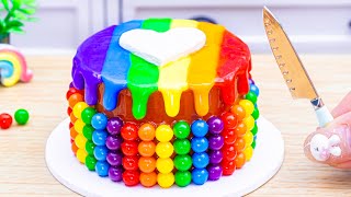 Rainbow Cake Recipes Ideas🌈ASMR Miniature Rainbow Chocolate Cake Decorating By Amazing Cake