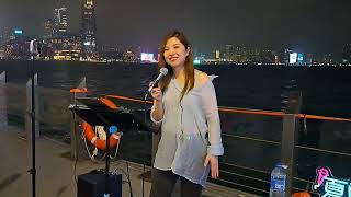 香港歌手小小雪 灣仔海濱公園busking 🎤@《暫別離》 2024 10 19