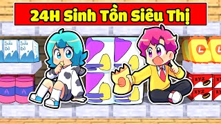 THỬ THÁCH 24H SINH TỒN TRONG SIÊU THỊ TRONG MINECRAFT*HIHA YUMMIE SIÊU THỊ 🤣