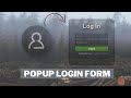 PopUp Login Form Using Html CSS & JavaScript | Vishweb Design
