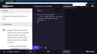 Functions Exercise 3 Conditionals Introduction to JavaScript Codecademy