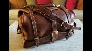 The Vonnegut Valise built by Artie Shell of Mascon Leather, Virginia