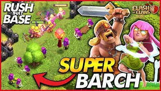 TRYING SUPER BARCH ON THE RUSHED BASE!! | Rush That Base - Clash of Clans