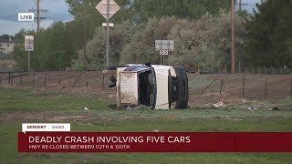 Multiple vehicles involved in fatal crash on Highway 85 near E. 120th Avenue