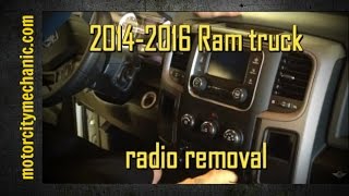 2014-2016 Ram truck radio removal