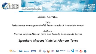 AIST+DSH+ISM'22 Workshop: Presented by Marcus Vinicius Alencar Terra