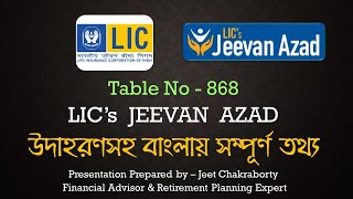 LIC-র জীবন আজাদ প্ল্যান । সুবিধা । প্রিমিয়াম । রিটার্ন