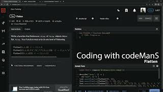 Codewars 7 kyu Flatten Javascript