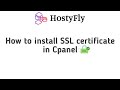 How to install SSL certificate in Cpanel - HostyFly