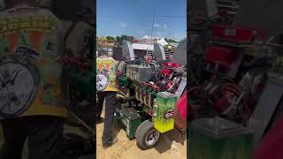 Starting four motors on a super modified pulling tractor in Tomah Wisconsin