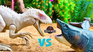 Megalodon vs Indominus Rex | The New Jurassic Movie | Indoraptor Station Fanmade