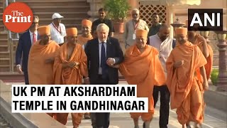 UK Prime Minister Boris Johnson visits Akshardham Temple in Gandhinagar, Gujarat