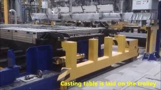 Novelis PAE shows : removal of casting table and casting launder on an Aluminium DC casting unit