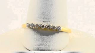 14K Yellow Solid Gold Womens Diamond Floating Channel Set Wedding Band 0.15 Ctw