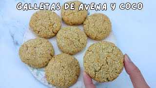 Como hacer GALLETAS DE AVENA Y COCO SALUDABLES (Receta Facil)