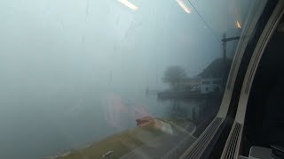 Long Train Ride in the Fog through Switzerland 4k - 8 hours ASMR