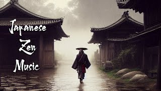 Japanese Zen Music with Rain Sound - Japanese Flute Music For Soothing, Healing, Meditation