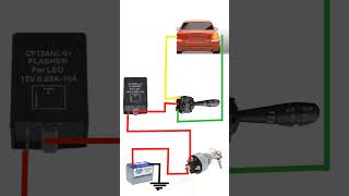 Indicator wiring 3pin and 2 pin flasher relay #autoelectric #electricial #cars