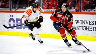 Christopher Mastomäki styr in matchens första mål hemma mot Brynäs