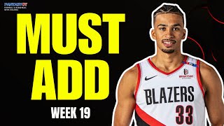 Top 5 Waiver Wire Pickups for 2024-25 Fantasy Basketball Week 19