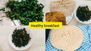 Healthy Jowar (Sorghum) Roti | Ponnaganti (Alternanthera sessilis) leaves Recipes |Healthy Breakfast