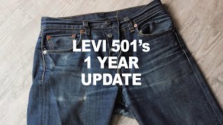 Levi 501 STF (Shrink to Fit) - 1 Year of Progress (Raw Denim)