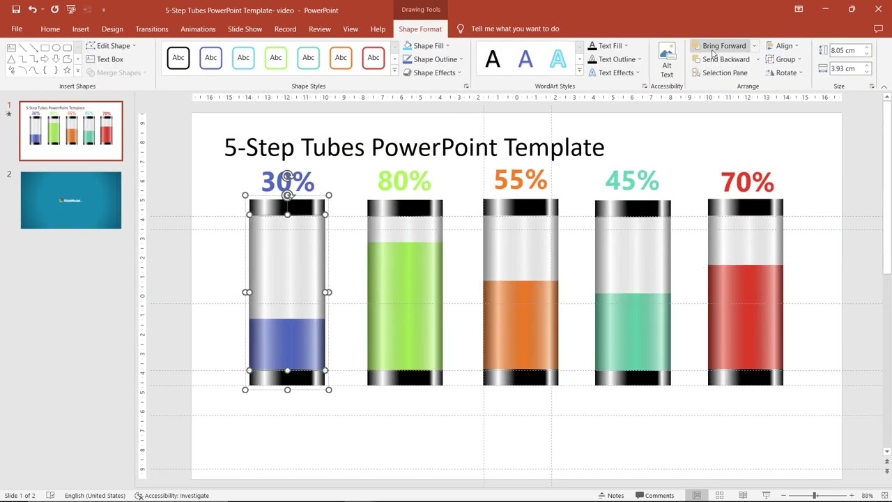 How To Make A 5 Step Test Tube Powerpoint Template Youtube