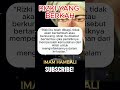 RIZKI YANG BERKAH | Imam Hambali #shorts #shortvideo #quotes #motivasidiri